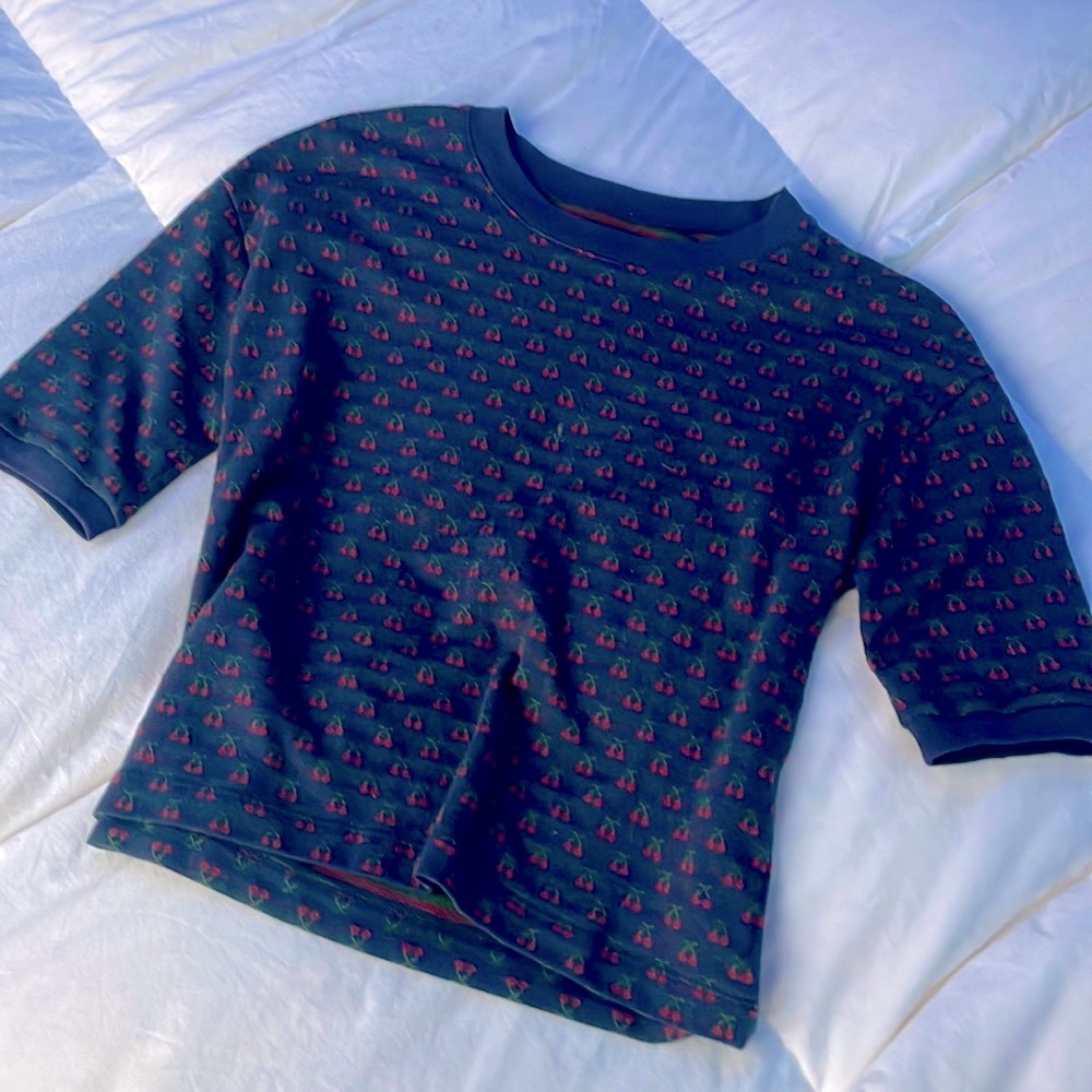 Madewell Patterned Cherry Half-Sleeve T-shirt